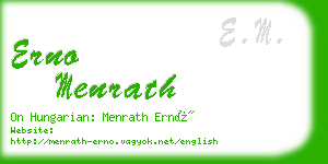 erno menrath business card